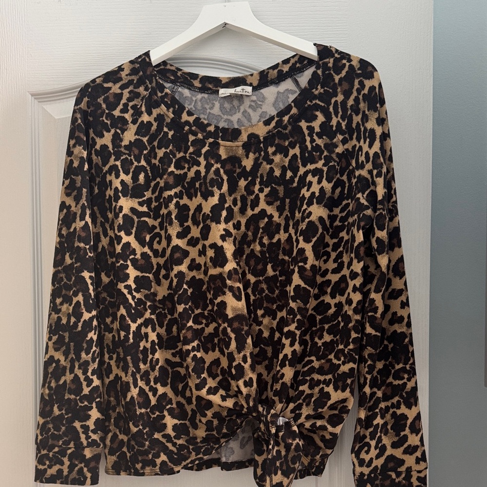 Nine Britton Leopard Print Blouse
